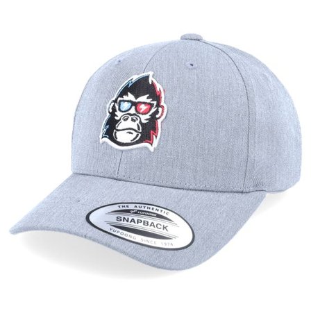 Kiddo Cap - Grå adjustable Keps - Kids 3D Gorilla Grey Adjustable @ Hatstore