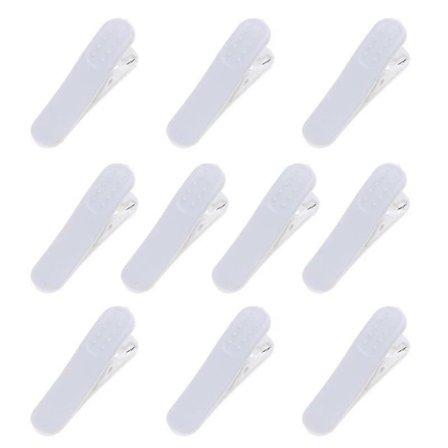 Kabelklemme Ledningsklemme Krage Revers Skjorteholder For Hodetelefoner Headset 10stk/lot Hvit