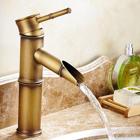 1PC 2 nivelen katkaisu suu korkea bambu hana, vesiputous allashanasekoitin