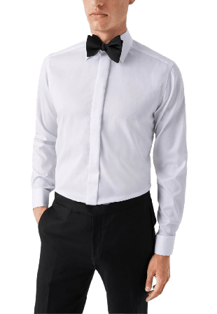 Eton Smokingskjorta I Signaturtwill Slim Fit Skjortor Herr Vit 43