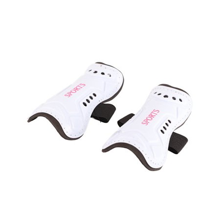 Børnefodbold Benskinner Par Plast Åndbar Stødsikker Børnefodbold Benbeskyttere Hvid