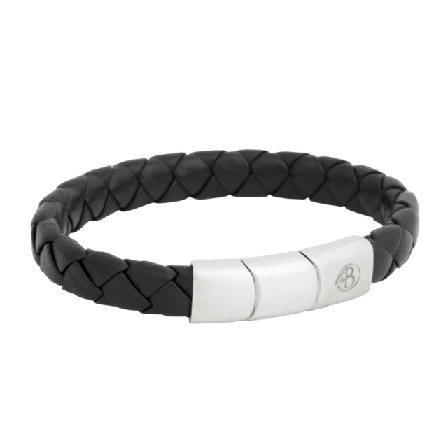 by BILLGREN Leonard Leather Bracelet Brown Accessoarer Herr Svart 21 cm