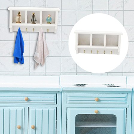 1:12 Miniatyr Dukkehus Oppbevaringshylle Modell Display Leke Veggmontert Oppbevaringsstativ