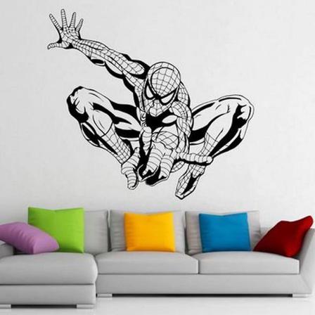Spider Man Vinyl Anime Väggdekaler Kreativ Pvc Bakgrund