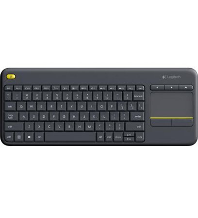 Logitech Wireless Touch Keyboard K400 Plus - tastatur - Tsjekkisk - svart