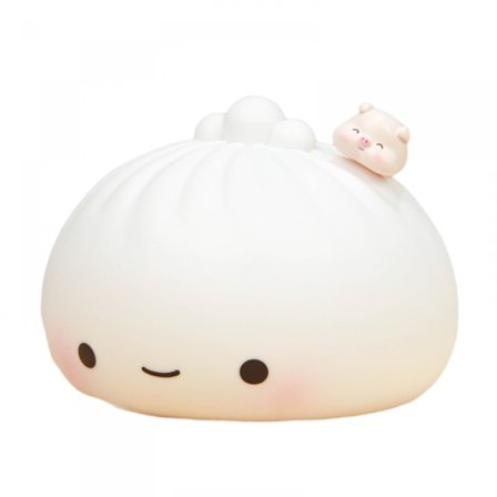 Sød Dumpling Lampe USB Genopladelig Silikone Squishy Lys