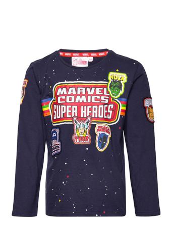 Long-Sleeved T-Shirt T-shirts Long-sleeved T-shirts Monivärinen/Kuvioitu Marvel