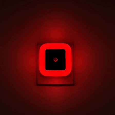 [Pakke med 4] Rød Natlampe, Stikkontakt LED Vægskænke med Skumring til Daggry Sensor, Automatisk Til/Fra - Perfekt til Soveværelser, Børneværelser