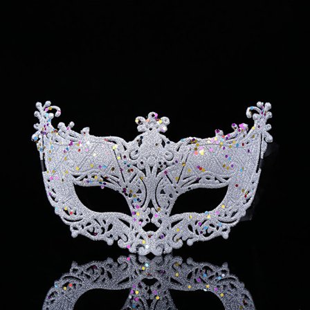 Lyxig venetiansk maskeradmask Kvinnor Flickor Sexig Fox Eye Mask F