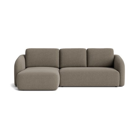 Savona Chaiselongue-Schlafsofa, links | Stauraum, Nordic Grau, Einfarbig, Modernes Design, Bettfunktion, Bonell-Federung, Polsterung, 94cm