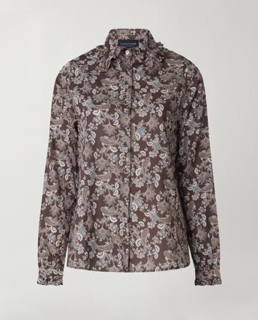 Lexington Kristin paisley ruffle blouse