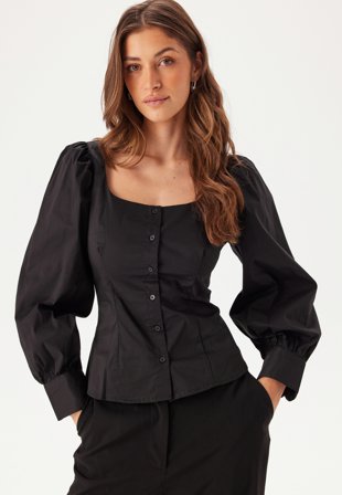 VERO MODA Vmfrida Ls Top Black Klær