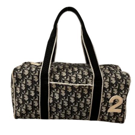 Dior Vintage Pre-owned Canvas rejsetasker Sort, Dame Vintage Tasker, Størrelse: ONE Size