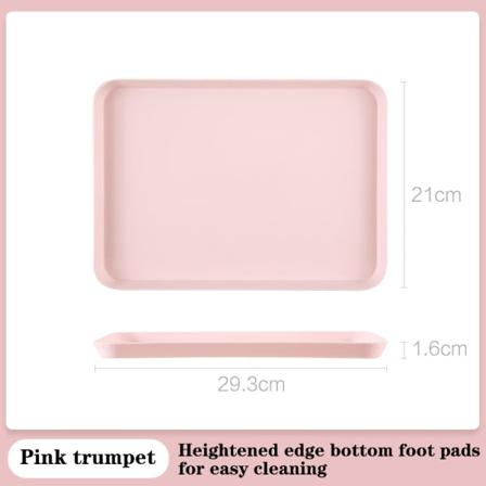 Multifunktionell rektangulär förvaringsbricka Hem Kök Badrum Pink S