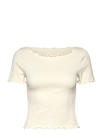 Tulip Short Sleeve Top White Aim ́n