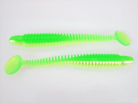 Lunker City Swimmin Ribster 10cm (10-Pack) Limetreuse