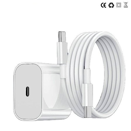 Laddare för iPhone 15 / iPhone 16 / iPhone 17 + 2M kabel Snabbladdare USB-C till USB-C
