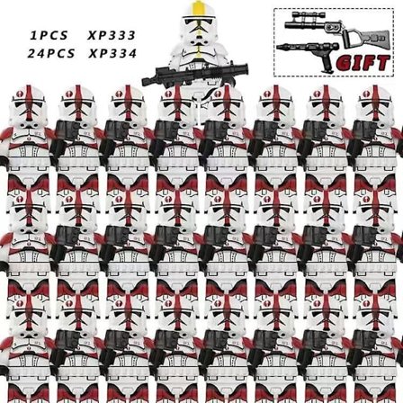 25 kpl Star Wars 322./501. legioonan mandalorialainen Sith Trooper Clone Warrior -kypäräminihahmo rakennusleluja