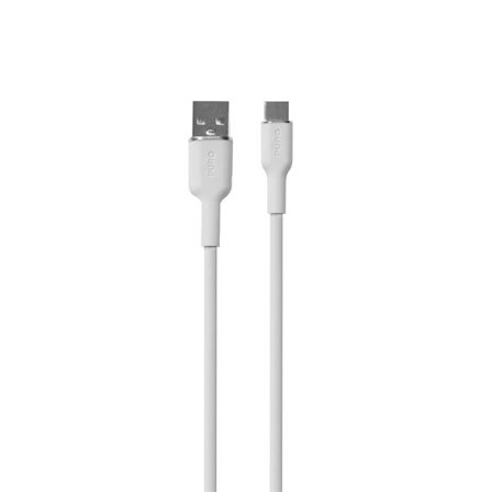 Puro Soft USB-A - USB-C kaapeli 1.5m - Valkoinen