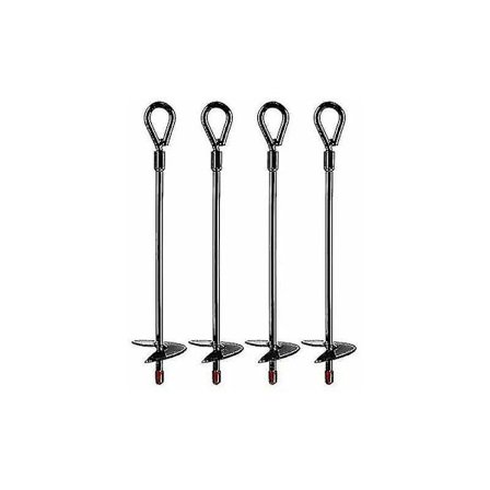 Markförankringar, Tunga Jordförankringar För 5 Tums Borr, Markförankringsset För Tält, Markiser, Skydd, Rands Och Gungor (4 St)