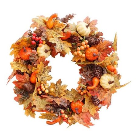 1 stk. efterårsdørkrans 50 cm krans spids A