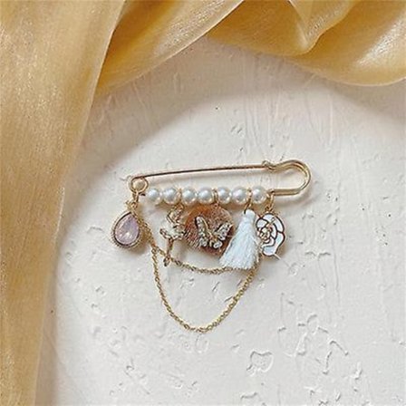 Pärlblomma Cc Broscher För Damkläder Brosch