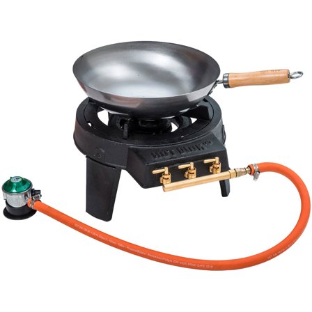 Hot wok Gasolbrännarset med wokpanna 12 kW | Utematlagning > Grillar > Gasolbrännare | Bagaren och Kocken