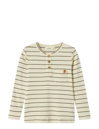 Lil'Atelier Nmmgeo Lim Ls Slim Top Lil - Cream - 110