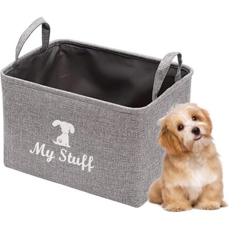 /NN/Canvas Hundelegetøjsopbevaring Hundelegetøjskurv Kasse til hundelegetøjskurve, Hundetæppe, Hundetøjsopbevaring