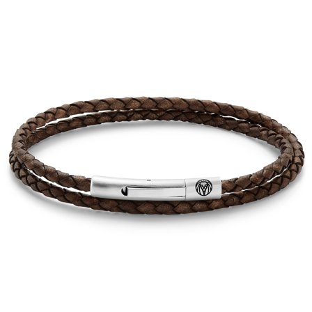 Bracelet Collins en cuir marron - 3 mm pour hommes - Bracelets en cuir