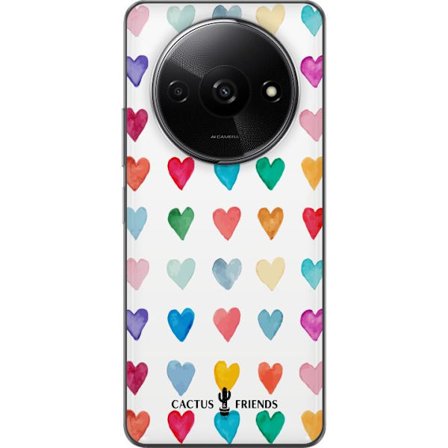 Yhteensopiva Puhelinkuori Xiaomi Xiaomi Redmi A3 Cactus and Friends - Watercolor Love Grid