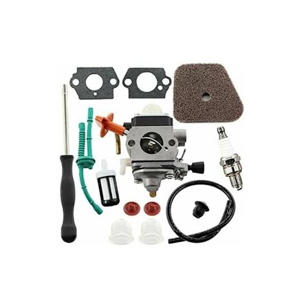 Carburetor Kit for Stihl FS87 FS90 FS100 FS110 FS130 HL95 HL100 HT100 HT101 KM90 KM100 KM110 SP90 Chainsaws, Includes Air Filter and Fuel Line.