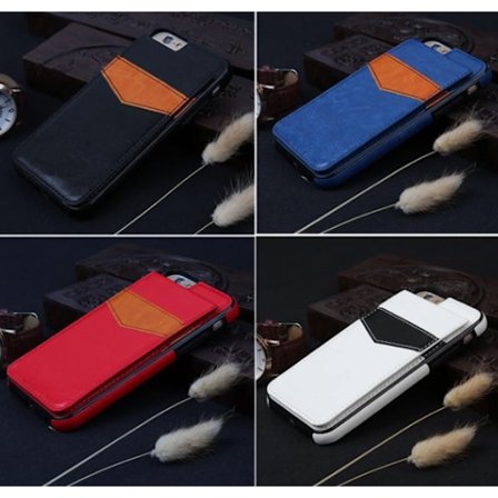 iPhone 6/6Splus Stilrent Läderskal med plånbok/Kortfack