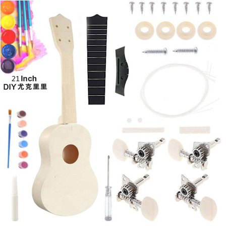 4-strängad ukulele, bygg din egen ukulele (DIY-kit)