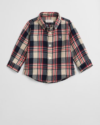 GANT - Rutete flanellskjorte til baby ruby red