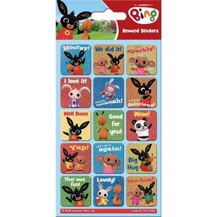 Bing 15 st glittriga klistermärken klistermärke