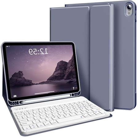 Stilrent fodral för iPad 10/11 A16 lavendel tangentbord Bluetooth
