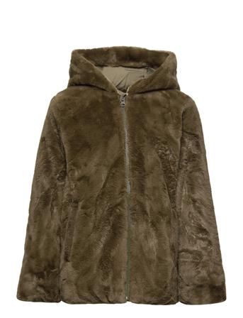 Nkfmarry Faux Fur Jacket Pb Green Name It