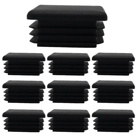 Db Square Plastplugg Rørstolpe Endekappe Stol Glide 10stk Svart Plast Square Plugger
