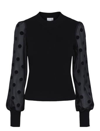 Yasdotme Ls Knit Pullover S. Noos Tops Knitwear Jumpers Black YAS