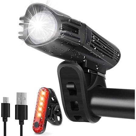 Kirkas pyörän valosarja, tehokas LED-USB-ladattava etuvalo