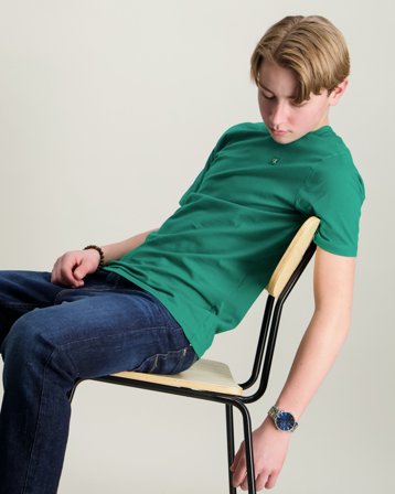 Calvin Klein MONO MINI BADGE REG T-SHIRT Grün T-Shirts Jungen - Kids Brand Store