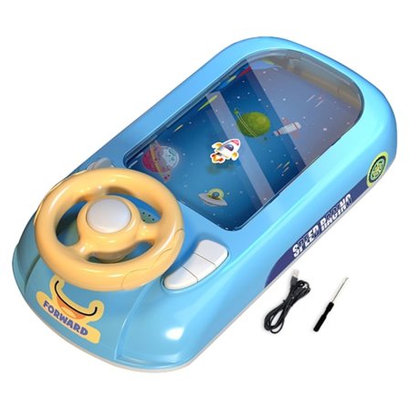 Pedagogisk ratt leketøy kjøresimulator billeke for småbarn