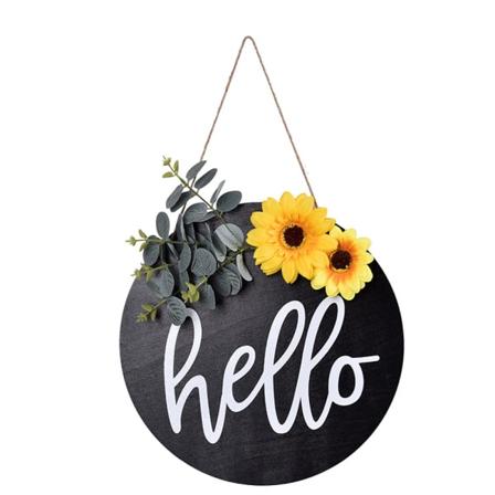 Velkommenkranser til inngangsdøren | Landlig velkomstskilt for