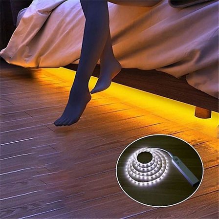 1 stk Køkken Skab LED Bevægelsessensor Båndlys Vandafvisende