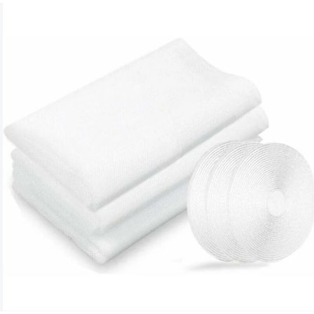 (Hvit) Sett med 3 vinduer Beskyttelse Myggnett 130cm x 150cm, W