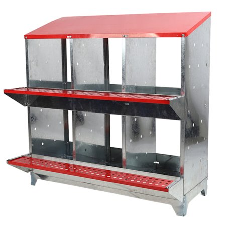 Hønseredekasse med 6 rum Fjerkrærede Hønseæglægningshus til landbrug