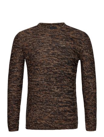 Onscam Life 7 Multicolour Crew Neck Knit Brown ONLY & SONS