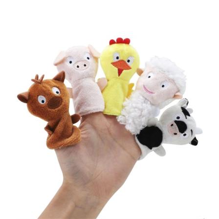 5PC Barn Fingerdukker Myk Fløyel Dukke Prop Leker Påske Fyll