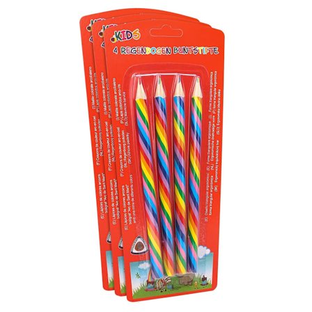 8 stk regnbuefargede blyanter, tegneblyanter for barn, premium fargede blyanter, tegneblyanter for barn, kunstfargede blyanter